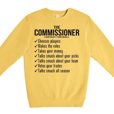 The Commissioner Fantasy Football  Premium Crewneck Sweatshirt