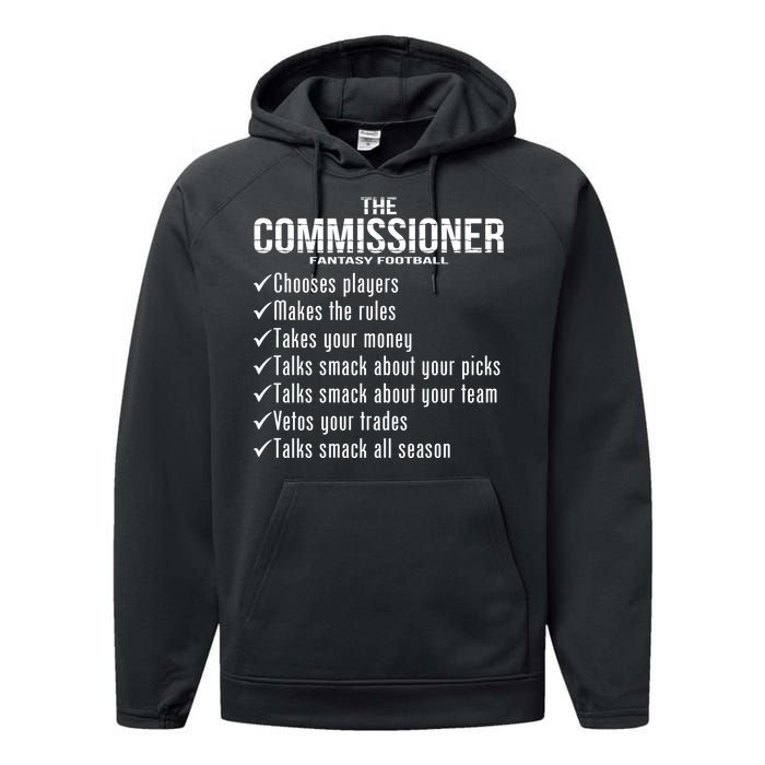 The Commissioner Fantasy Football  Performance Fleece Hoodie