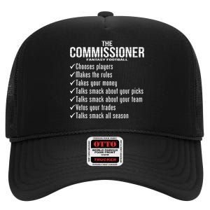 The Commissioner Fantasy Football  High Crown Mesh Back Trucker Hat