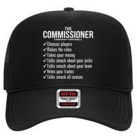 The Commissioner Fantasy Football  High Crown Mesh Back Trucker Hat