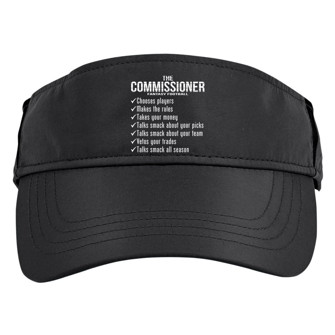 The Commissioner Fantasy Football  Adult Drive Performance Visor