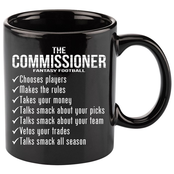 The Commissioner Fantasy Football  11oz C Handle Ceramic Mug