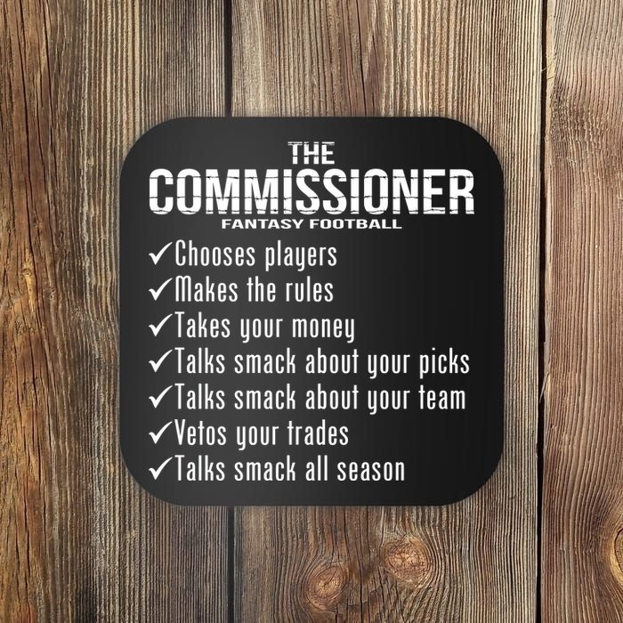 The Commissioner Fantasy Football  Coaster