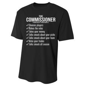 The Commissioner Fantasy Football  Performance Sprint T-Shirt