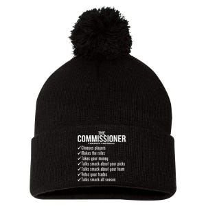 The Commissioner Fantasy Football  Pom Pom 12in Knit Beanie