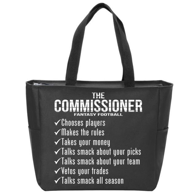 The Commissioner Fantasy Football  Zip Tote Bag