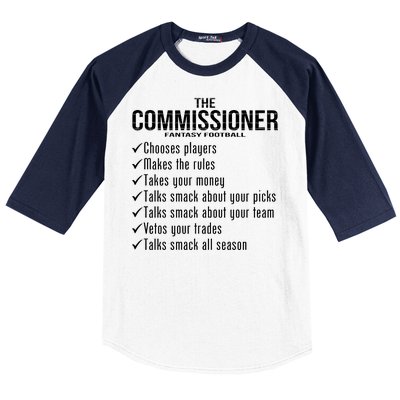 The Commissioner Fantasy Football  Baseball Sleeve Shirt