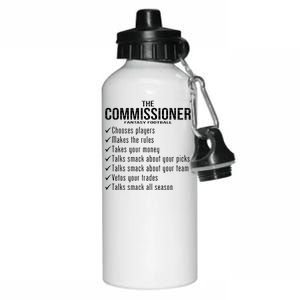 The Commissioner Fantasy Football  Aluminum Water Bottle