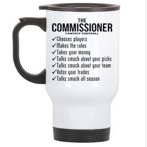 The Commissioner Fantasy Football  Stainless Steel Travel Mug