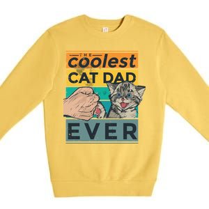 The Coolest Cat Dad Ever Premium Crewneck Sweatshirt