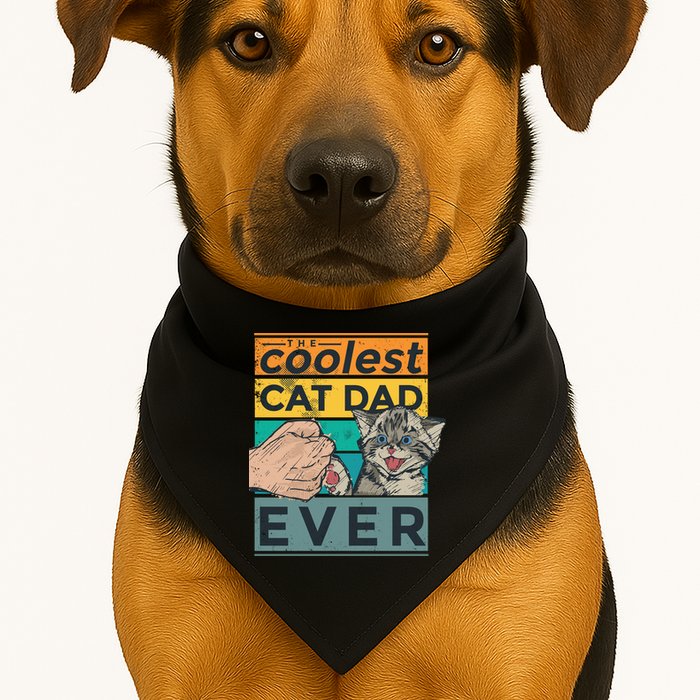The Coolest Cat Dad Ever USA-Made Doggie Bandana