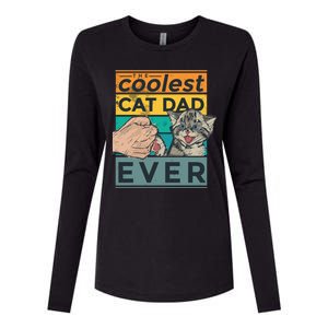 The Coolest Cat Dad Ever Womens Cotton Relaxed Long Sleeve T-Shirt