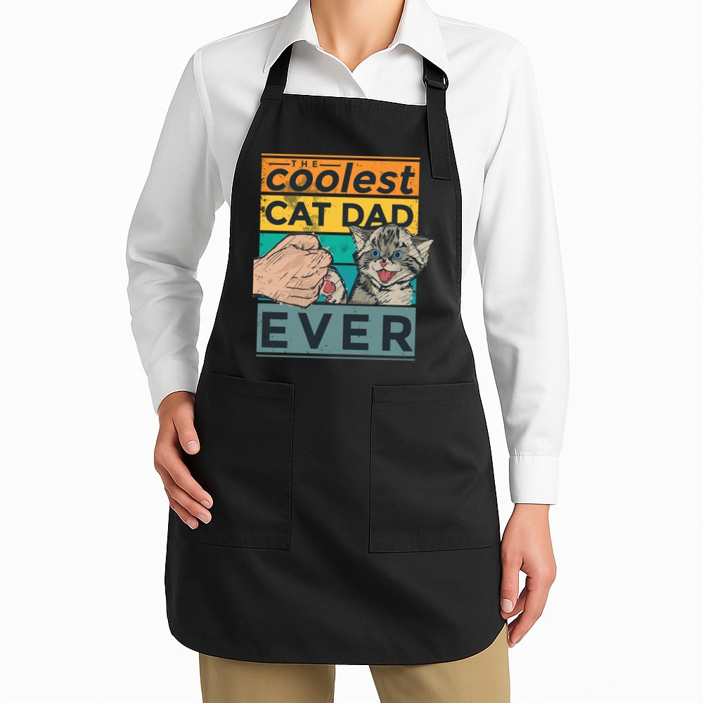 The Coolest Cat Dad Ever Apron