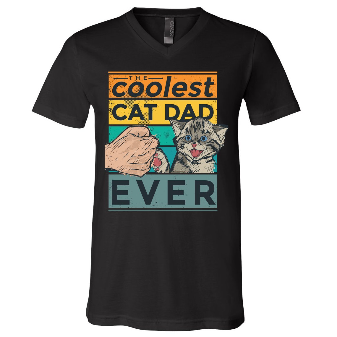 The Coolest Cat Dad Ever V-Neck T-Shirt