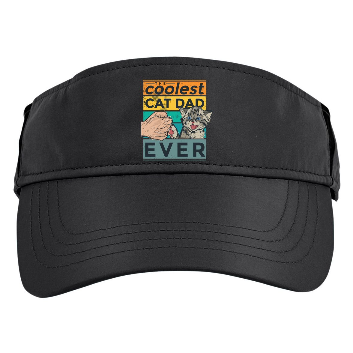 The Coolest Cat Dad Ever Adult Drive Performance Visor
