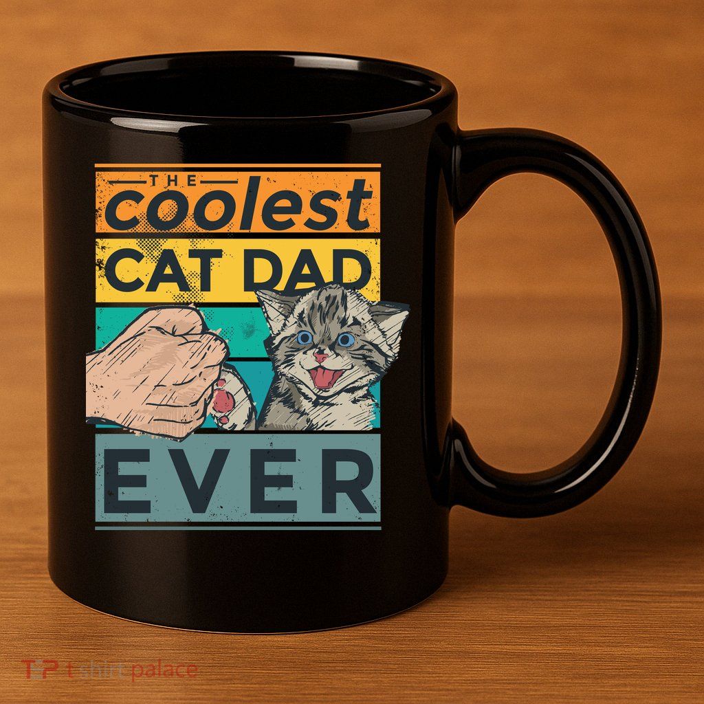 The Coolest Cat Dad Ever 11oz C Handle Ceramic Mug