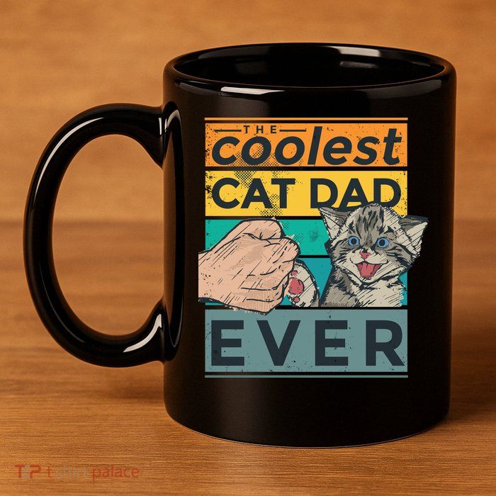 The Coolest Cat Dad Ever 11oz C Handle Ceramic Mug