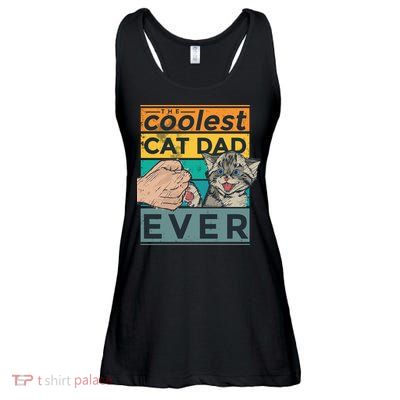 The Coolest Cat Dad Ever Ladies Essential Flowy Tank