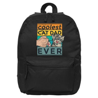 The Coolest Cat Dad Ever 16 in Basic Backpack