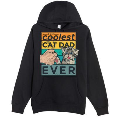 The Coolest Cat Dad Ever Premium Pullover Hoodie