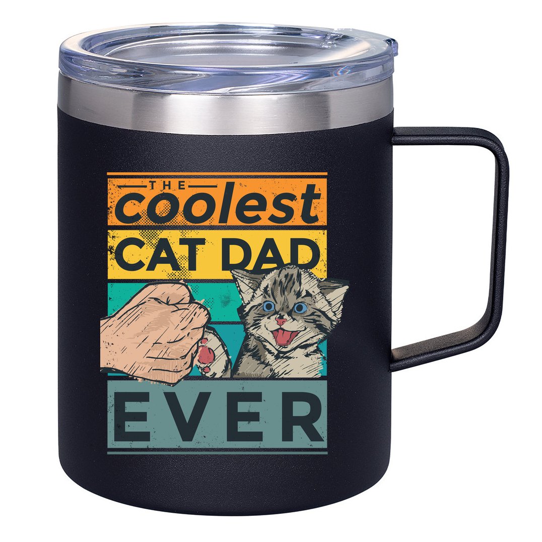 The Coolest Cat Dad Ever 12oz Stainless Steel Coffee Mug