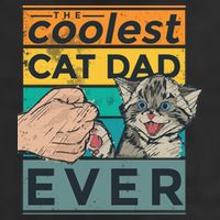 The Coolest Cat Dad Ever Large Microfiber Waffle Golf Towel