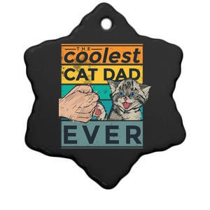 The Coolest Cat Dad Ever Ceramic Star Ornament