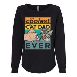 The Coolest Cat Dad Ever Womens California Wash Sweatshirt