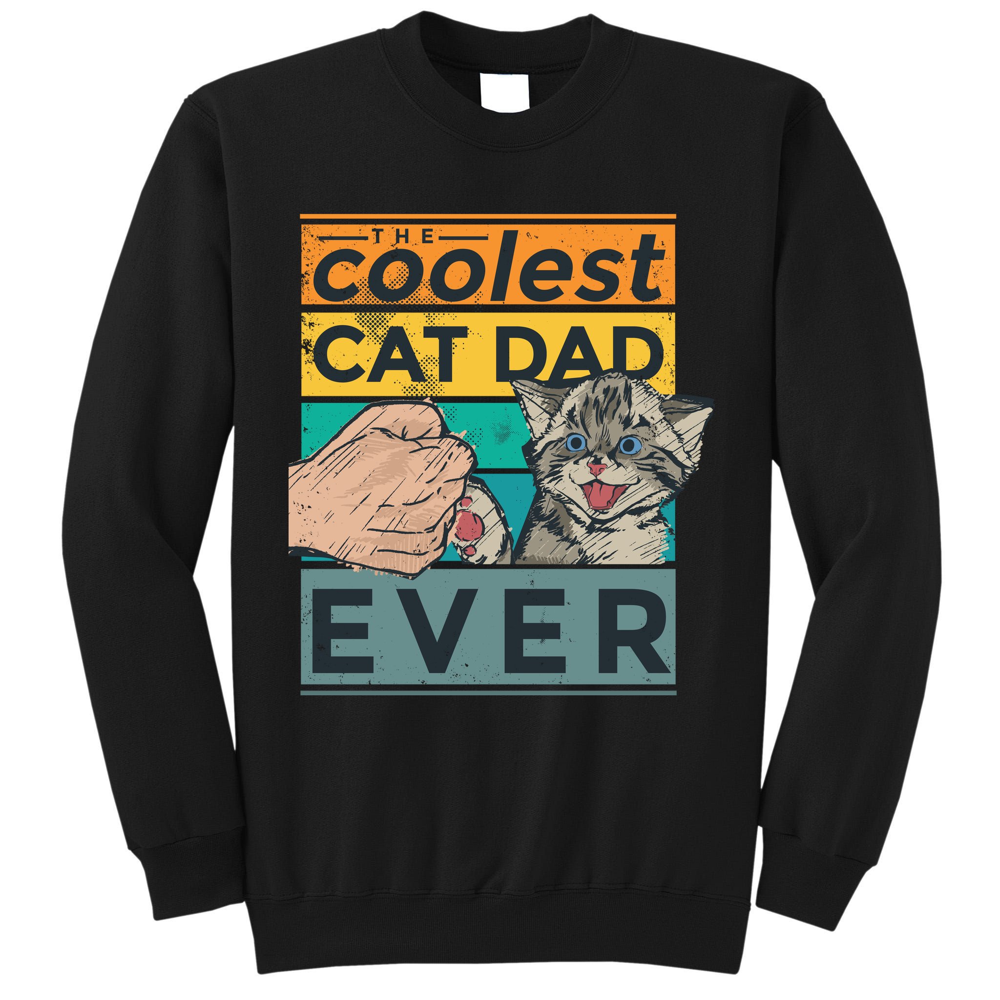 The Coolest Cat Dad Ever Tall Sweatshirt