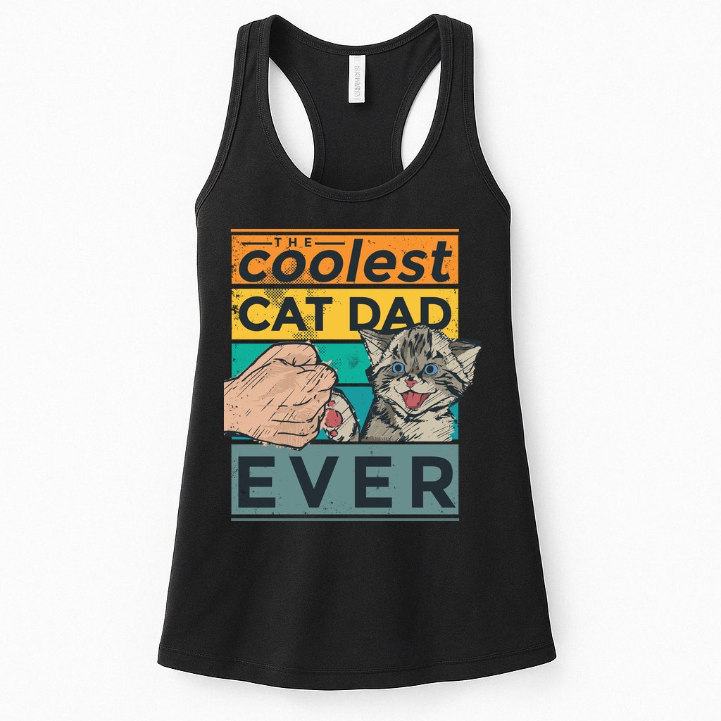 The Coolest Cat Dad Ever Womens Tank Top