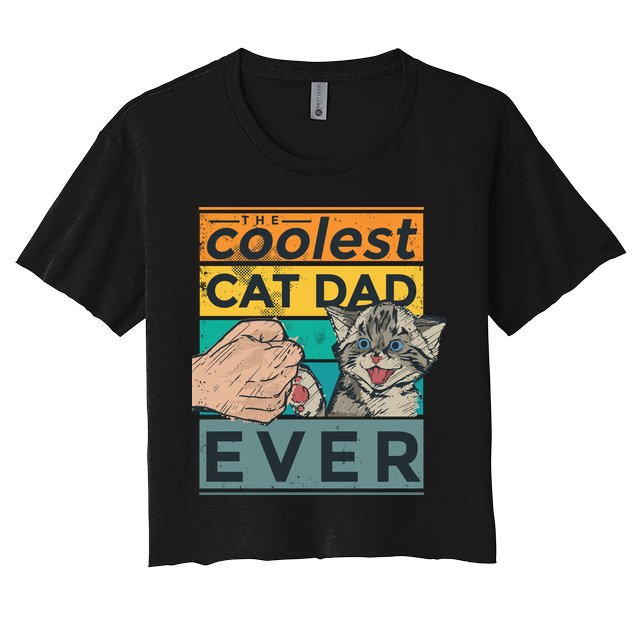 The Coolest Cat Dad Ever Crop Top