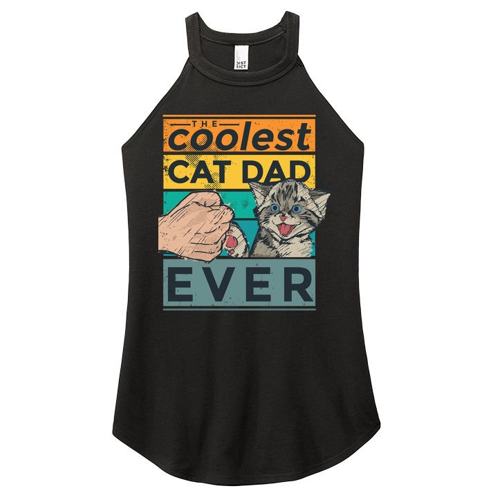 The Coolest Cat Dad Ever Women's Perfect Tri Rocker Tank