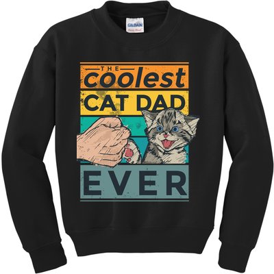 The Coolest Cat Dad Ever Kids Sweatshirt