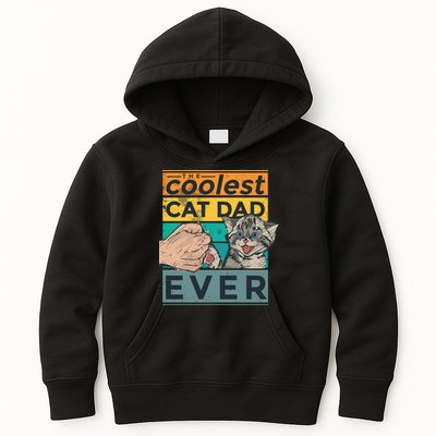 The Coolest Cat Dad Ever Kids Hoodie
