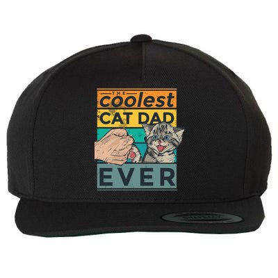 The Coolest Cat Dad Ever Wool Snapback Cap