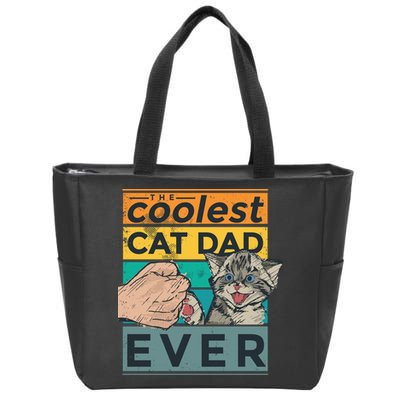 The Coolest Cat Dad Ever Zip Tote Bag