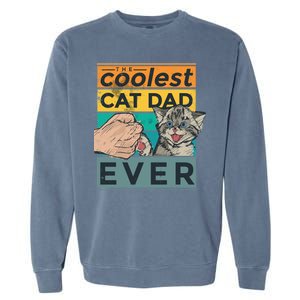 The Coolest Cat Dad Ever Garment-Dyed Sweatshirt