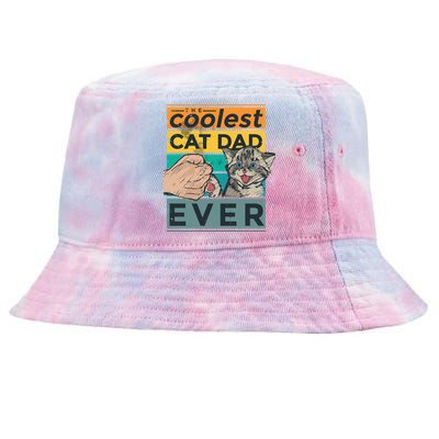 The Coolest Cat Dad Ever Tie-Dyed Bucket Hat