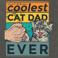 The Coolest Cat Dad Ever Cotton Canvas Backpack