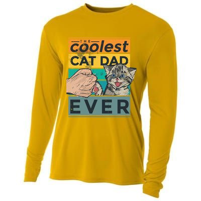 The Coolest Cat Dad Ever Cooling Performance Long Sleeve Crew