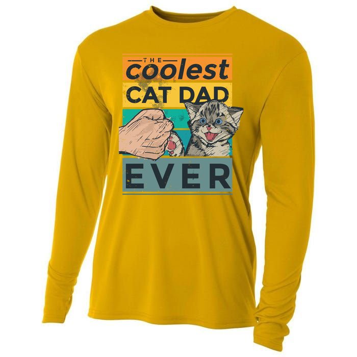 The Coolest Cat Dad Ever Cooling Performance Long Sleeve Crew