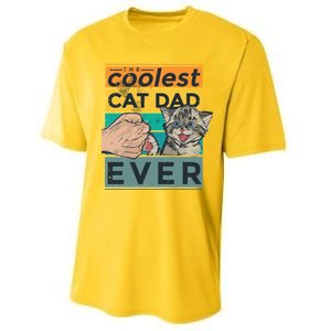 The Coolest Cat Dad Ever Performance Sprint T-Shirt