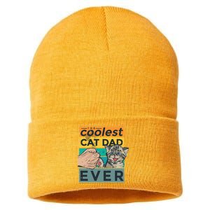 The Coolest Cat Dad Ever Sustainable Knit Beanie