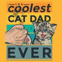 The Coolest Cat Dad Ever Pom Pom 12in Knit Beanie