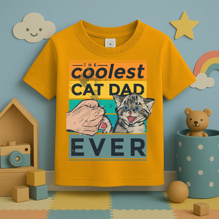 The Coolest Cat Dad Ever Toddler T-Shirt