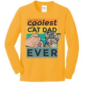 The Coolest Cat Dad Ever Kids Long Sleeve Shirt