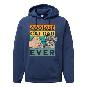 The Coolest Cat Dad Ever Performance Fleece Hoodie