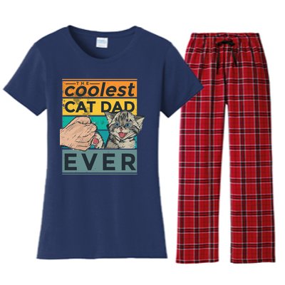 The Coolest Cat Dad Ever Women's Flannel Pajama Set