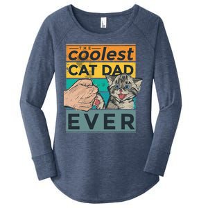 The Coolest Cat Dad Ever Women's Perfect Tri Tunic Long Sleeve Shirt