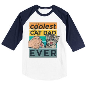 The Coolest Cat Dad Ever Baseball Sleeve Shirt